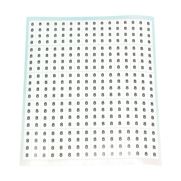 トラスコ中山 TRUSCO 【売切廃番】ケーブル用ラベル 「8」 10枚入(1シート80個) CAL-8 1組(10枚) 149-5960（直送品）