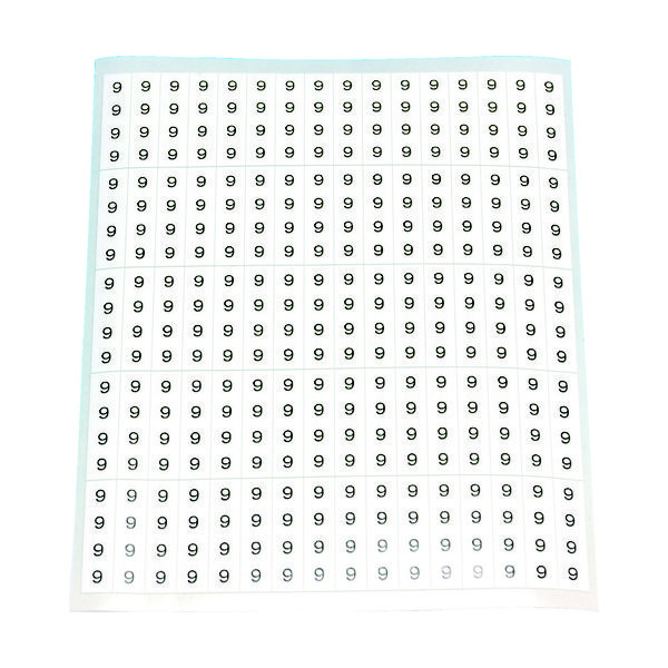 トラスコ中山 TRUSCO 【売切廃番】ケーブル用ラベル 「9」 10枚入(1シート80個) CAL-9 1組(10枚) 149-5961（直送品）