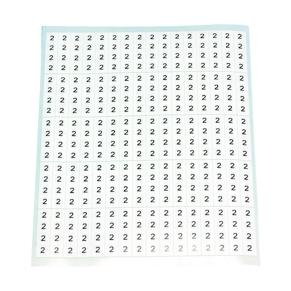 トラスコ中山 TRUSCO 【売切廃番】ケーブル用ラベル 「2」 10枚入(1シート80個) CAL-2 1組(10枚) 149-5953（直送品）