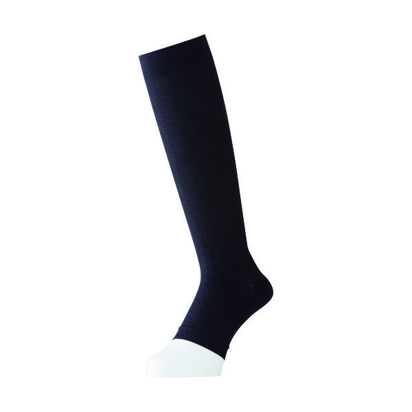 ミドリ安全 着圧ハイソックス オープントウ SOー19 ブラック SS SO-19-SS 1足 149-3335（直送品）