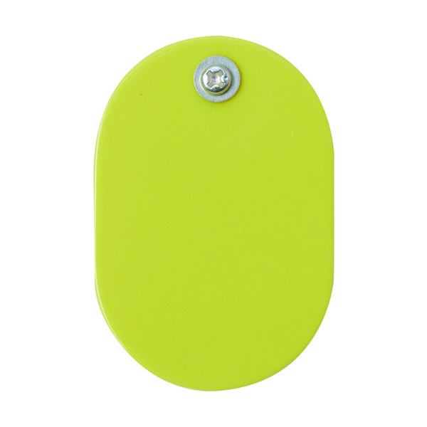 トラスコ中山 TRUSCO クリップ付小判札 大 無地 60X40mm 5枚入 黄色 THFLC-Y 1パック(5個) 149-6213（直送品）