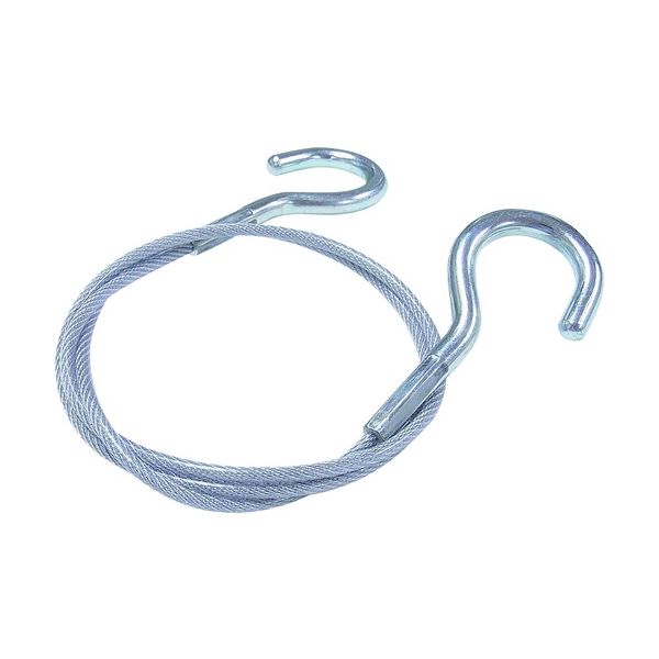 ニッサチェイン 鉄製カットワイヤー 両側フック付き 透明PVCコーティング 3(4.3)X565mm Y-72 1本 128-3926（直送品）