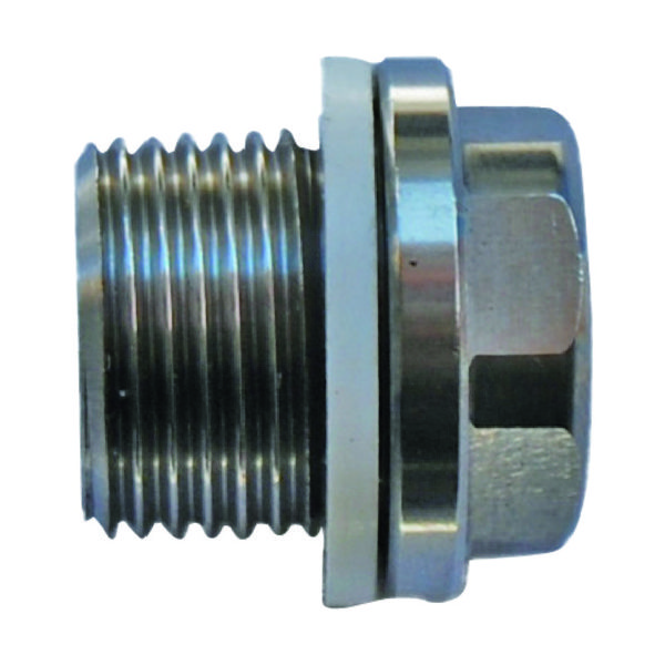 ステンレス製クーラントホース(1/2ホースシステム)用マニホールドブロック用止め栓プラグ38PT VB-3-38PT-BS 1個（直送品）