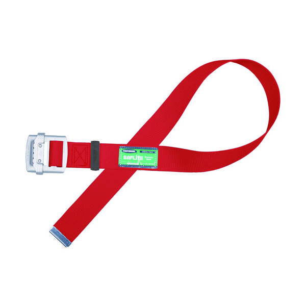 TSUYORON 胴ベルトのみ アルミスライドバックル 赤 Mサイズ 幅50MM×長さ1200MM TUB-NS5N-R-M-BP 1本（直送品）