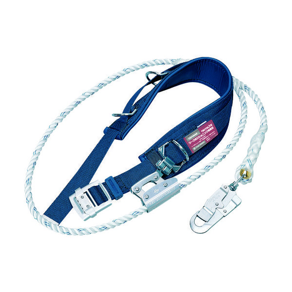 TSUYORON ワークポジショニング用器具 柱上安全帯 TDー27 紺 Mサイズ ロープ下側通過タイプ WP-TD-27-BL2-M-BP（直送品）