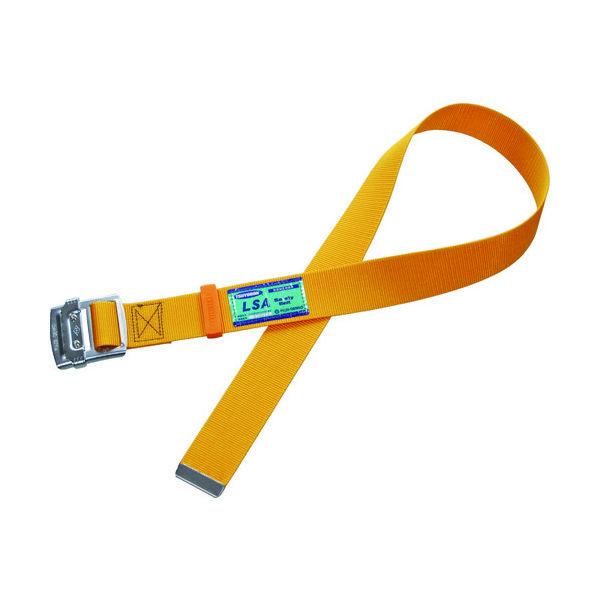 TSUYORON 胴ベルトのみ スチールスライドバックル 黄 Mサイズ 幅50MM×長さ1200MM TUB-L90N-Y-M-BP 1本（直送品）