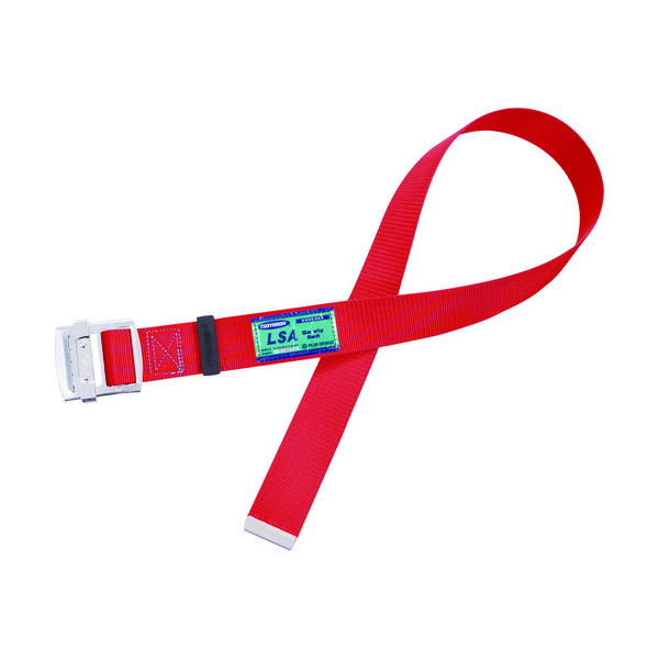 TSUYORON 胴ベルトのみ スチールスライドバックル 赤 Mサイズ 幅50MM×長さ1200MM TUB-L90N-R-M-BP 1本（直送品）