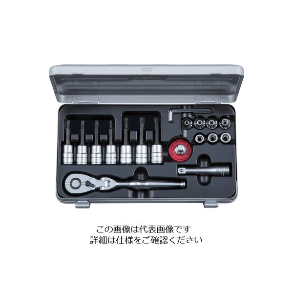 京都機械工具 TBT319TX 9.5SQ T型トルクスビットソケットレンチセット 1セット（直送品）