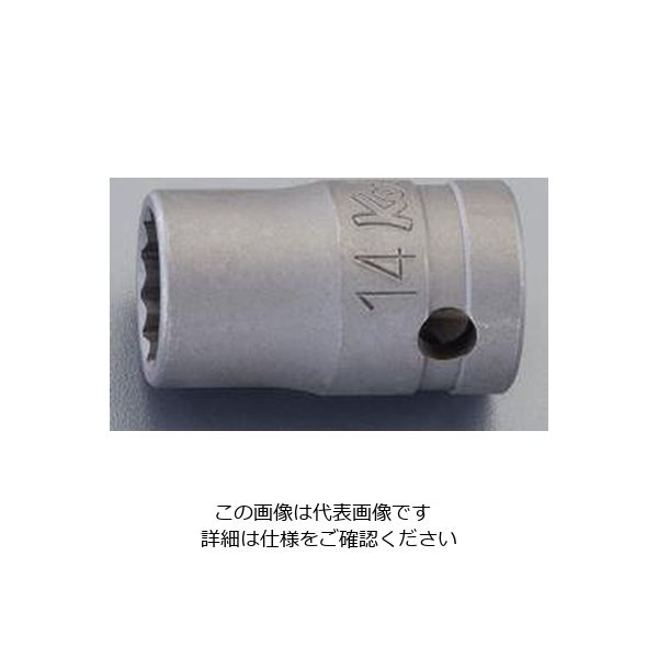 エスコ 1/2”DRx12mm ソケット(動力工具用) EA164DR-112 1セット(10個)（直送品）