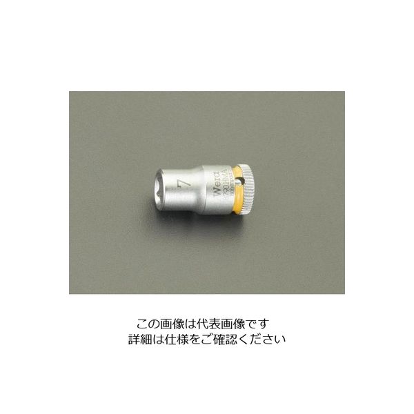 エスコ 1/4”DRx 9 mm ソケット(ZYKLOP) EA617AH-9A 1セット(10個)（直送品）