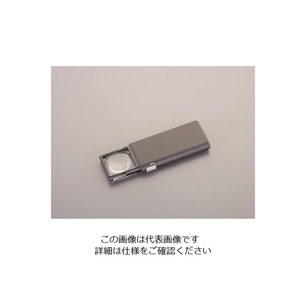 エスコ x5.0/40x35mm ポケットルーペ(LEDライト付) EA756BD-4 1セット(3個)（直送品）