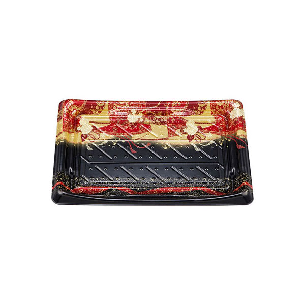 寿司容器 SFうま皿36 優赤本体 0276936007085 400枚（50×8） シーピー化成（直送品）