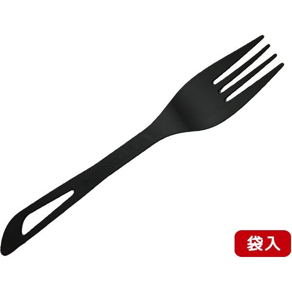 パックスタイル PS CPLAフォーク165 黒 単袋入 624039 1セット パックスタイル PS CPLAフォーク165 黒 単袋入 624039 1セット