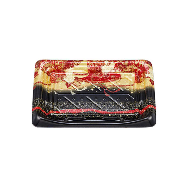 寿司容器 SFうま皿24 優赤本体 0276924007085 900枚（50×18） シーピー化成（直送品）