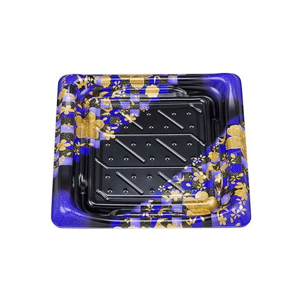 寿司容器 SFうま皿33 花雅紫本体 0276933002335 600枚（50×12） シーピー化成（直送品）