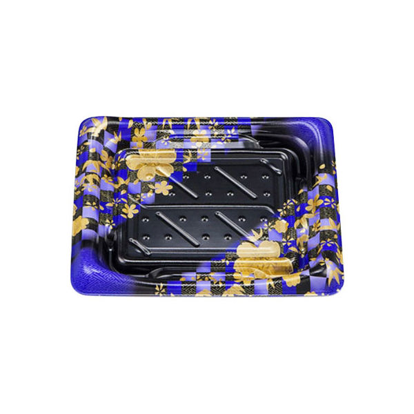 寿司容器 SFうま皿23 花雅紫本体 0276923002335 1200枚（50×24） シーピー化成（直送品）