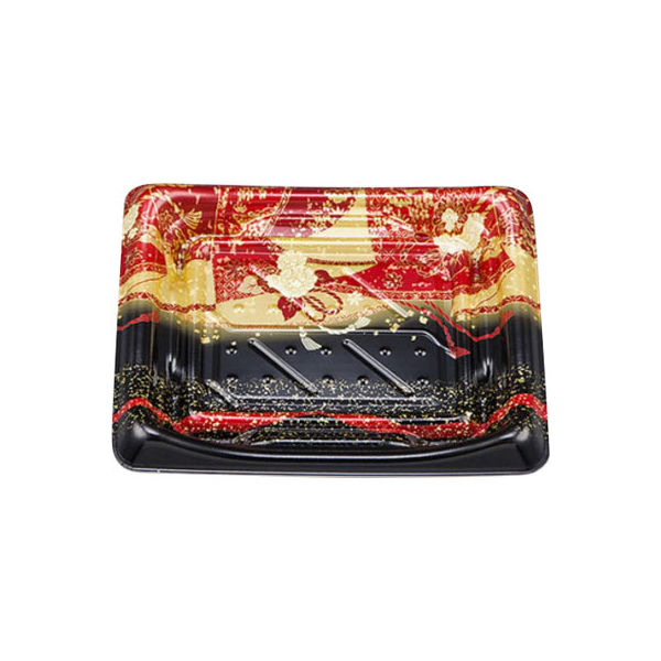 寿司容器 SFうま皿23 優赤本体 0276923007085 1200枚（50×24） シーピー化成（直送品）