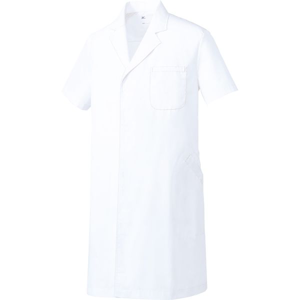 チトセ ドクターコート（半袖） 男性用 ホワイト 4L MZ-0222（取寄品）