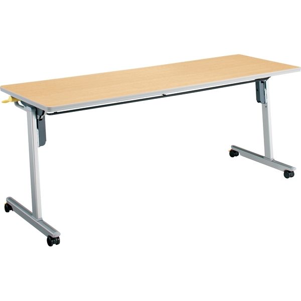 【組立設置込】コクヨ リスマ 会議テーブル フラップテーブル 棚付 幅1800×奥行600×高さ720mm ライトナチュラル 1台（直送品）