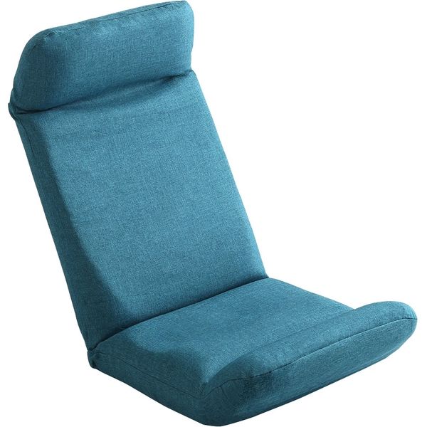 ホームテイスト Calmy-カーミー リクライニングチェア 座椅子 アップスタイル ターコイズブルー（TB） SH-07-CAY-U 1台（直送品）