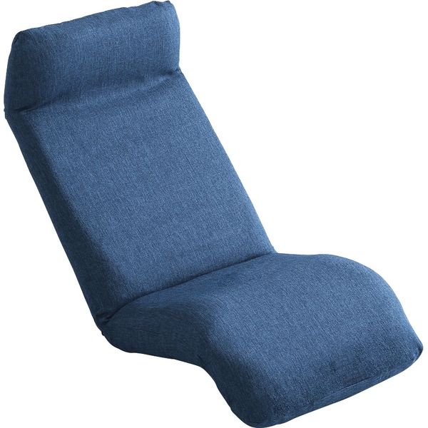 ホームテイスト Calmy-カーミー リクライニングチェア 座椅子 ダウンスタイル タスクネイビー（NV） SH-07-CAY-D 1台（直送品）