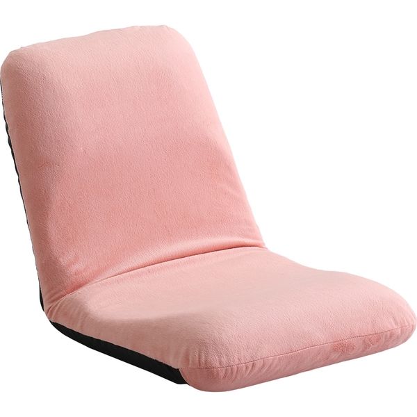 ホームテイスト Leraar-リーラー- 座椅子 リクライニング Mサイズ 起毛 ピンク SH-07-LER-M 1脚（直送品）