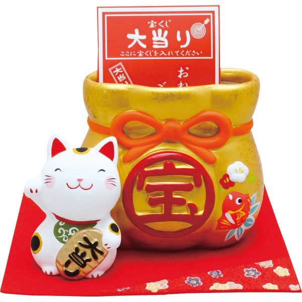 ギフト包装】 招き猫宝くじ入れ 018-0226（直送品） - アスクル