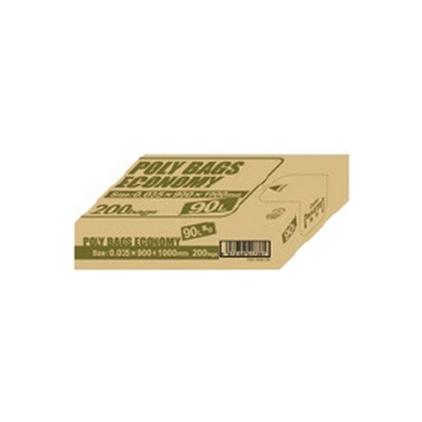 オルディ ポリ袋エコBOX90L乳白半透明 PBE-W90-200（直送品）