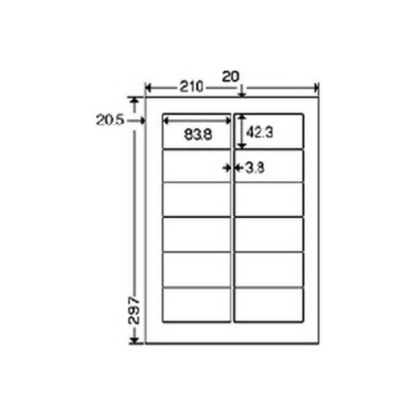 東洋印刷 ワープロラベル ナナ A4 500枚 FJA210（直送品）