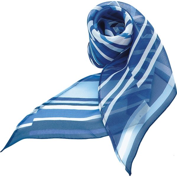 カーシーカシマ スカーフ ブルー系 F EAZ172（取寄品）