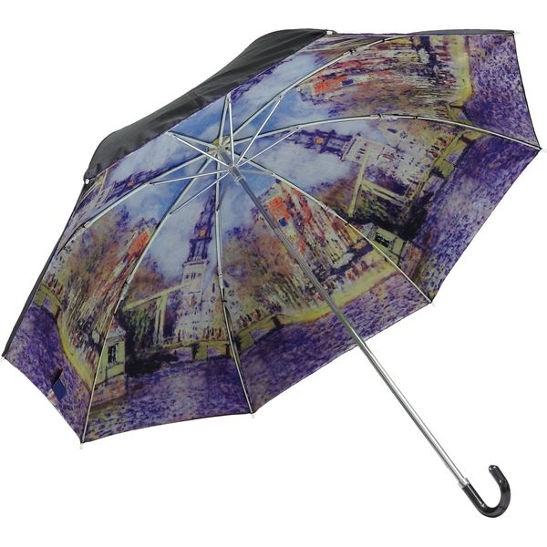 ユーパワー 名画折りたたみ傘～晴雨兼用～（モネ「水辺の教会」） AU-02511（直送品）