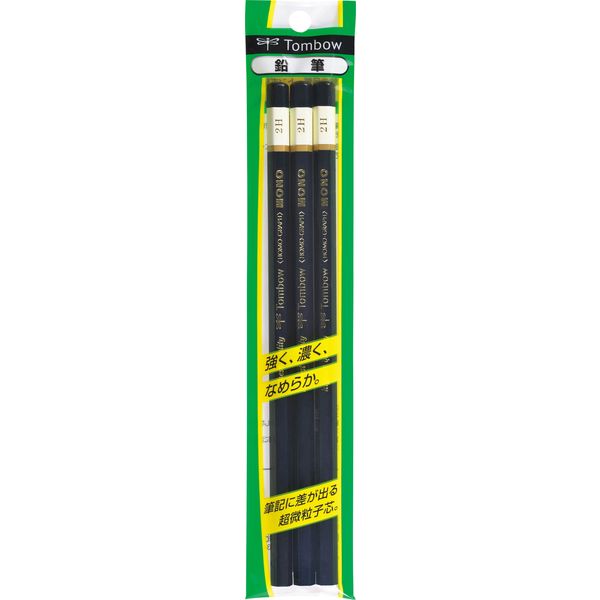 トンボ鉛筆 鉛筆モノ 2H 3Pパック ASA-393 5個（直送品）