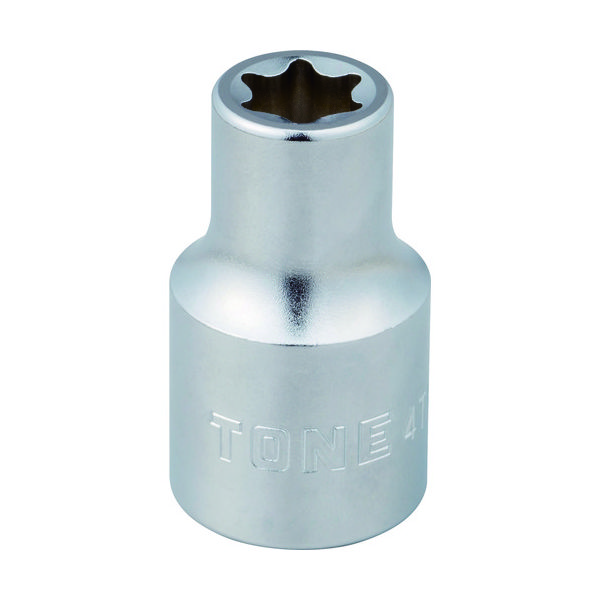 TONE E型トルクスソケット 呼びNO.E10 差込角12.7mm 4TX-E10 1個 124-9976（直送品）