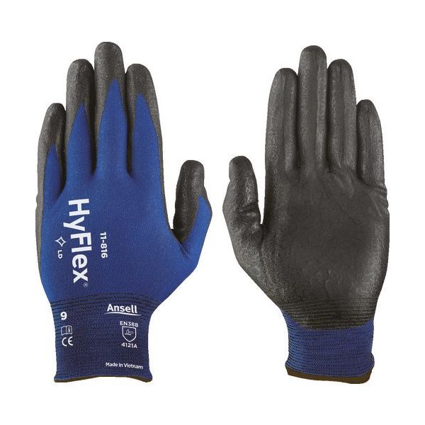 アンセル・ヘルスケア・ジャパン アンセル ニトリル背抜き手袋 ハイフレックス 11ー816 Lサイズ 11-816-9 1双（直送品）