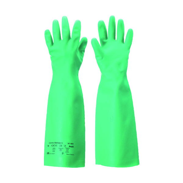 アンセル・ヘルスケア・ジャパン アンセル 耐溶剤作業手袋 アルファテック ソルベックス厚手ロング 37ー185 Sサイズ 37-185-7 1双（直送品）