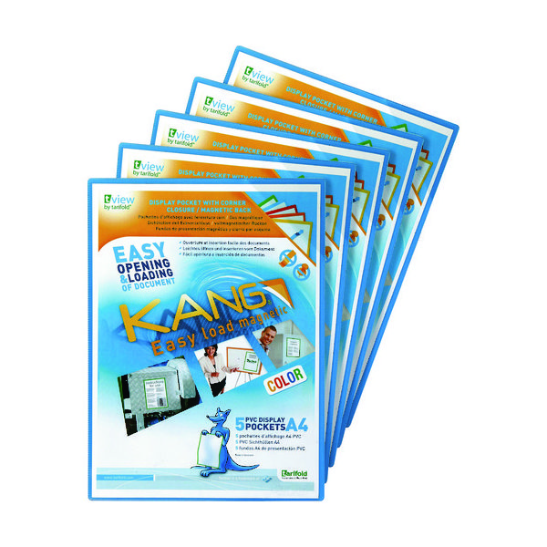TARIFOLD カング イージーロード マグネットタイプ A5 5枚入り ブルー 194721 1セット(5枚) 149-1444（直送品）