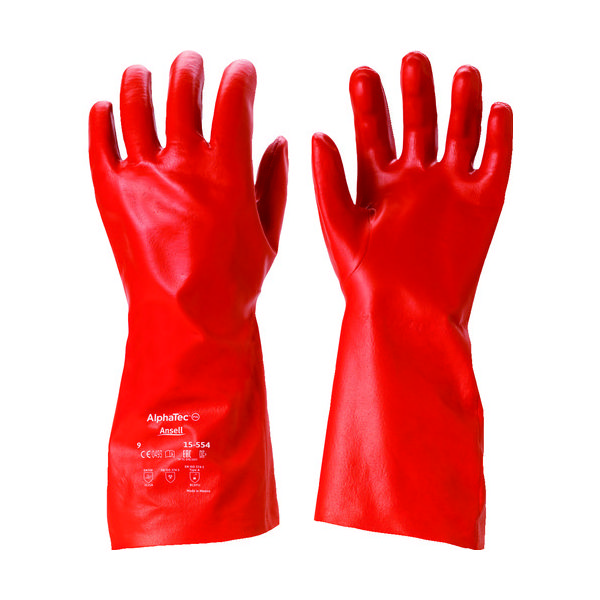 アンセル・ヘルスケア・ジャパン アンセル 耐溶剤作業用手袋 アルファテック 15ー554 Lサイズ 15-554-9 1双 160-8039（直送品）