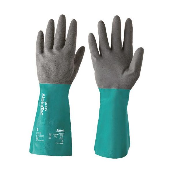アンセル・ヘルスケア・ジャパン アンセル 耐薬品手袋 アルファテック 58ー435 Lサイズ 58-435-9 1双 149-6896（直送品）
