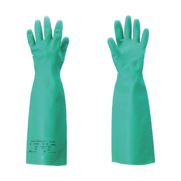 アンセル 耐溶剤作業手袋 アルファテック ソルベックス厚手ロング 37ー185 XLサイズ 37-185-10 1双（直送品）