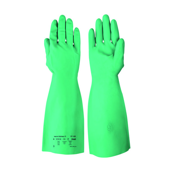アンセル・ヘルスケア・ジャパン アンセル 耐油・耐薬品ニトリル厚手手袋 アルファテック ソルベックス 37ー165 Lサイズ 37-165-9 1双（直送品）