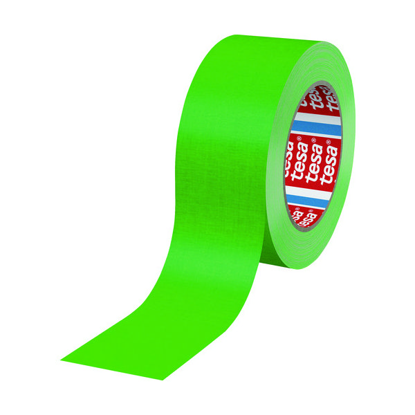 テサテープ tesa 補修用布テープ 蛍光グリーン 25mmx25m 4671-25-25-FG 1巻 160-8079（直送品）