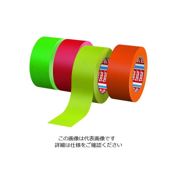 テサテープ tesa 補修用布テープ 蛍光グリーン 50mmx25m 4671-50-25-FG 1巻 160-8081（直送品）