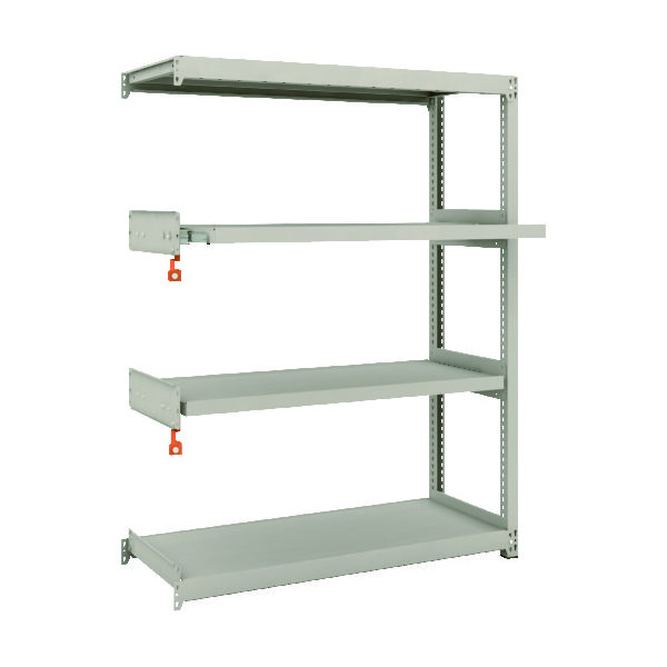 TRUSCO スチールラック M2型軽中量棚 1160×450×H1500 4段うちスライド2段 連結 M2-5442M2B（直送品）