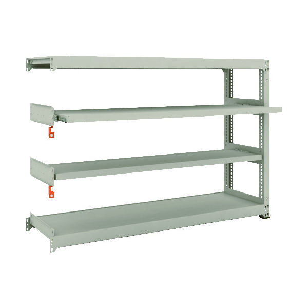 TRUSCO スチールラック M3型中量棚 1800X471XH1200 4段うちスライド2段 連結 M3-4652M2B 1台(1個)（直送品）