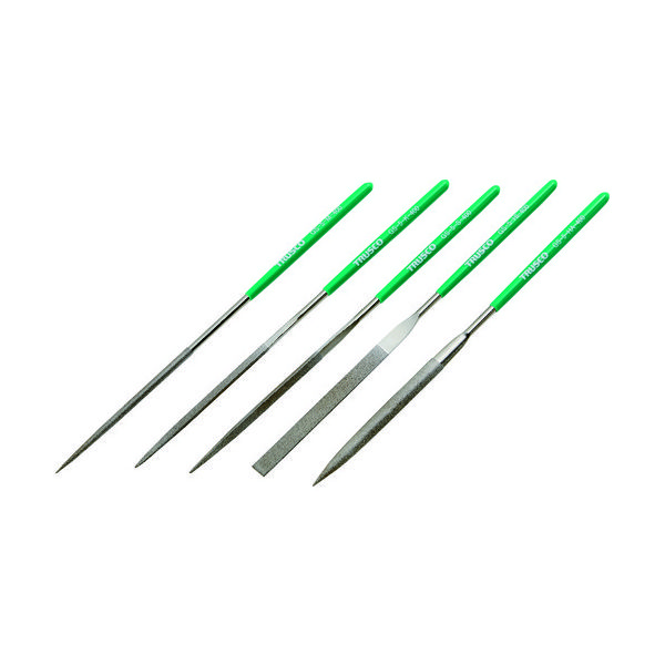 TRUSCO ダイヤモンドヤスリ 精密用#400 5本セット 全長200mm(5本組サイズ) GS-5-SET-400 1セット(5本)（直送品）