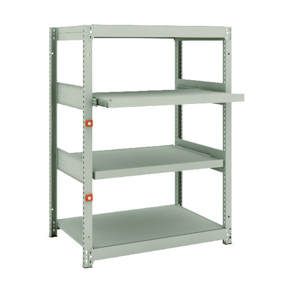 TRUSCO スチールラック M1.5型軽中量棚 860X595XH1200 4段うちスライド2段 単体 M1.5-4362M2（直送品）