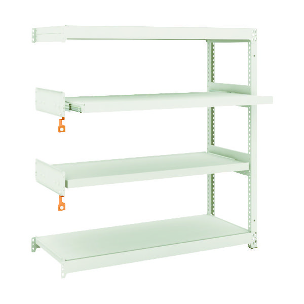 TRUSCO スチールラック M1.5型軽中量棚 1160X445XH1200 4段うちスライド2段 連結 M1.5-4442M2B（直送品）