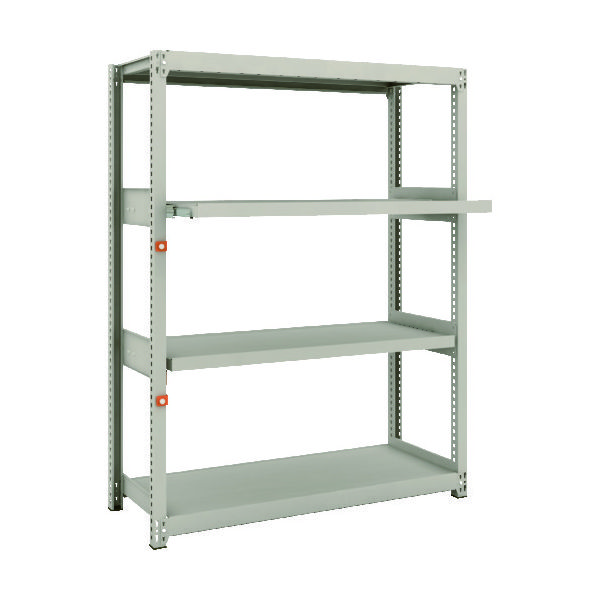 TRUSCO スチールラック M2型軽中量棚 1160×450×H1500 4段うちスライド2段 単体 M2-5442M2 1セット(1個)（直送品）