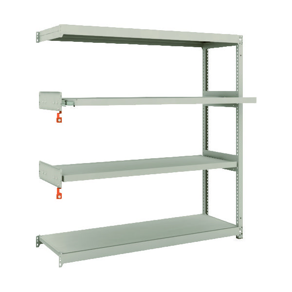 TRUSCO スチールラック M1.5型軽中量棚 1460×445×H1500 4段うちスライド2段 連結 M1.5-5542M2B（直送品）