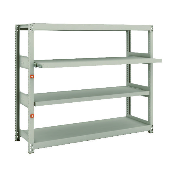 TRUSCO スチールラック M2型軽中量棚 1460X450XH1200 4段うちスライド2段 単体 M2-4542M2 1台（直送品）